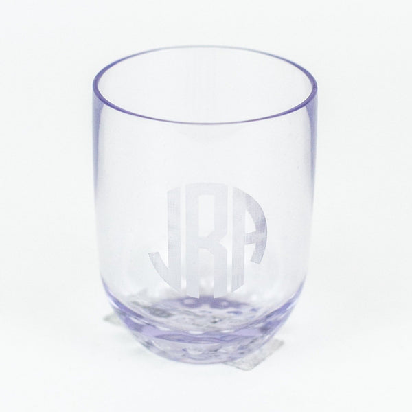 Etched Acrylic 12 oz. Stemless Wine Glasses – The Monogrammed Home