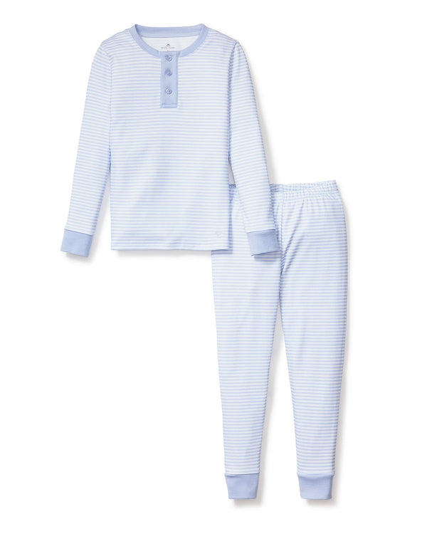 Petite Plume Children's Blue Stripes Pima Pajama Set