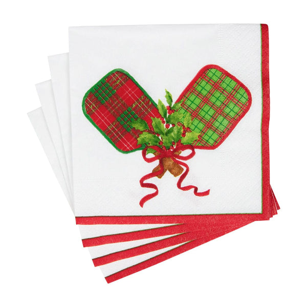 Christmas Pickleball Cocktail Napkins