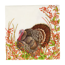 Turkey & Berries Paper Cocktail Napkins