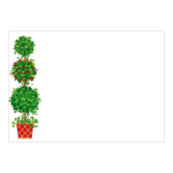 Caspari Holiday Ivy Topiary Note Cards