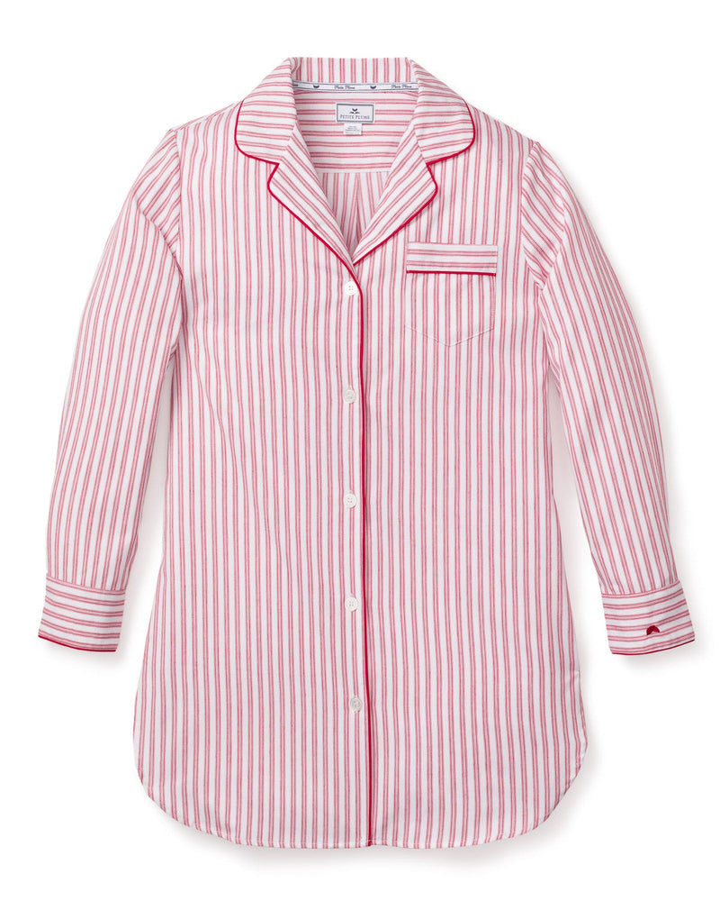 Petite Plume Women's Antique Red Ticking Nightshirt