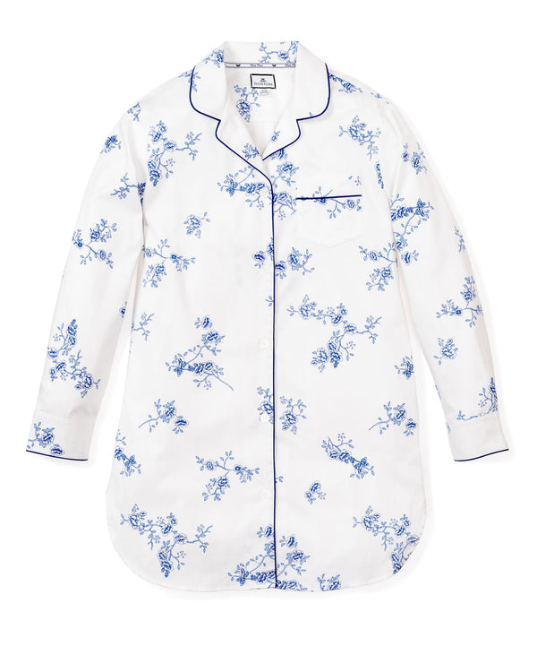 Petite Plume Women's Indigo Floral Nightshirt