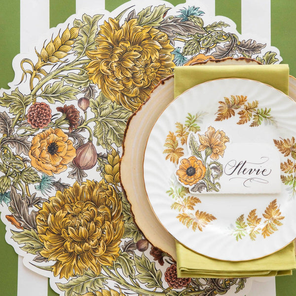 Autumn Acanthus Wreath Paper Placemats