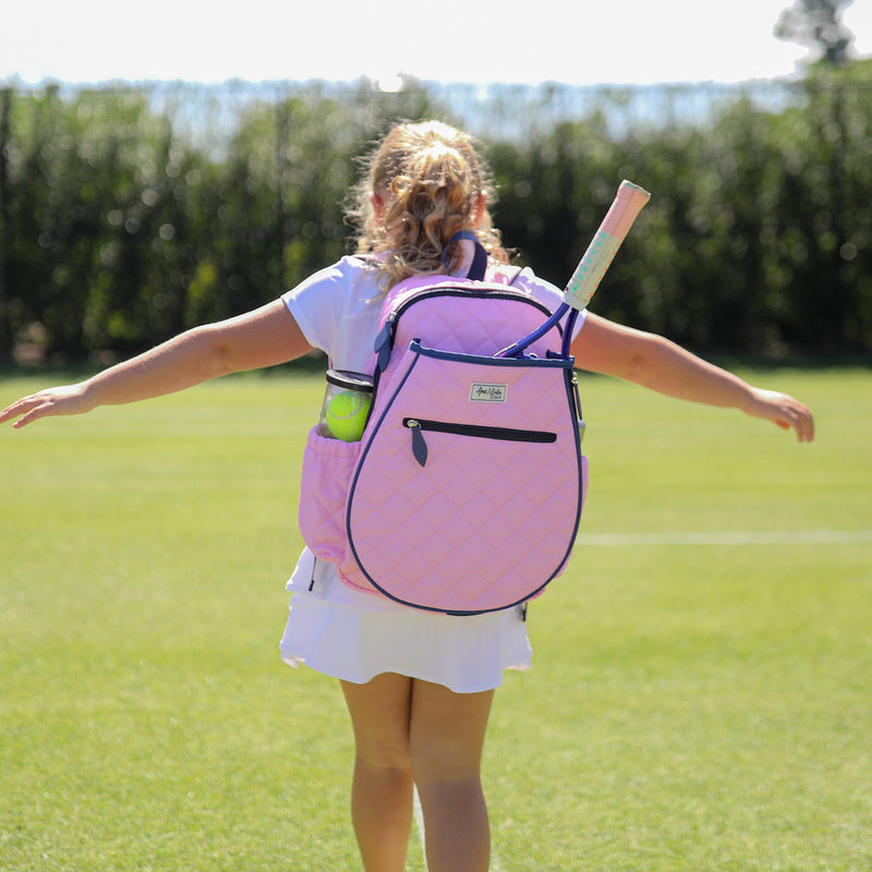 Children's Big Love Tennis Backpack - Quilted Blush