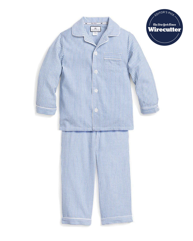 Petite Plume Children's French Blue Seersucker Twill Pajama Set