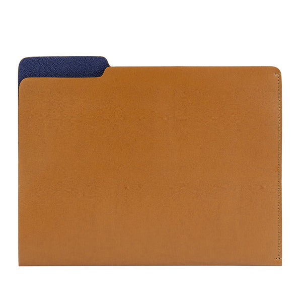 Carlo Leather File Folder - Tan