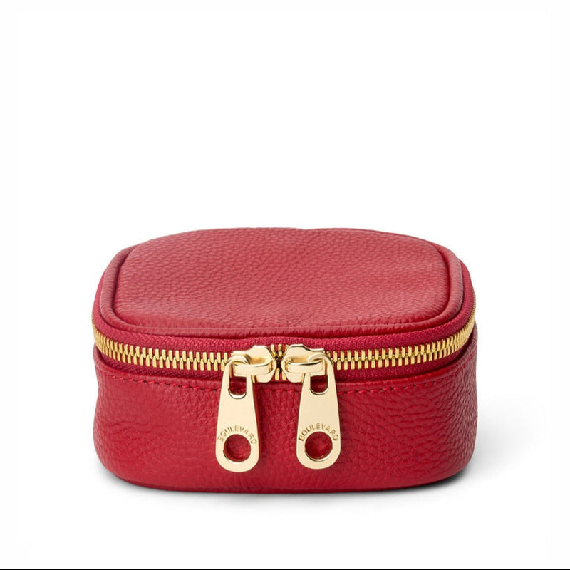 Camilla Jewelry Case - Ruby Pebbled