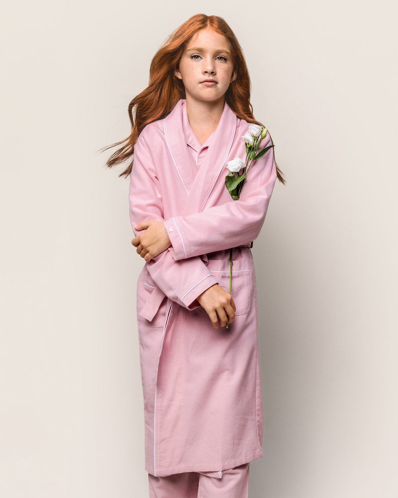 Petite Plume Kid's Pink Flannel Robe