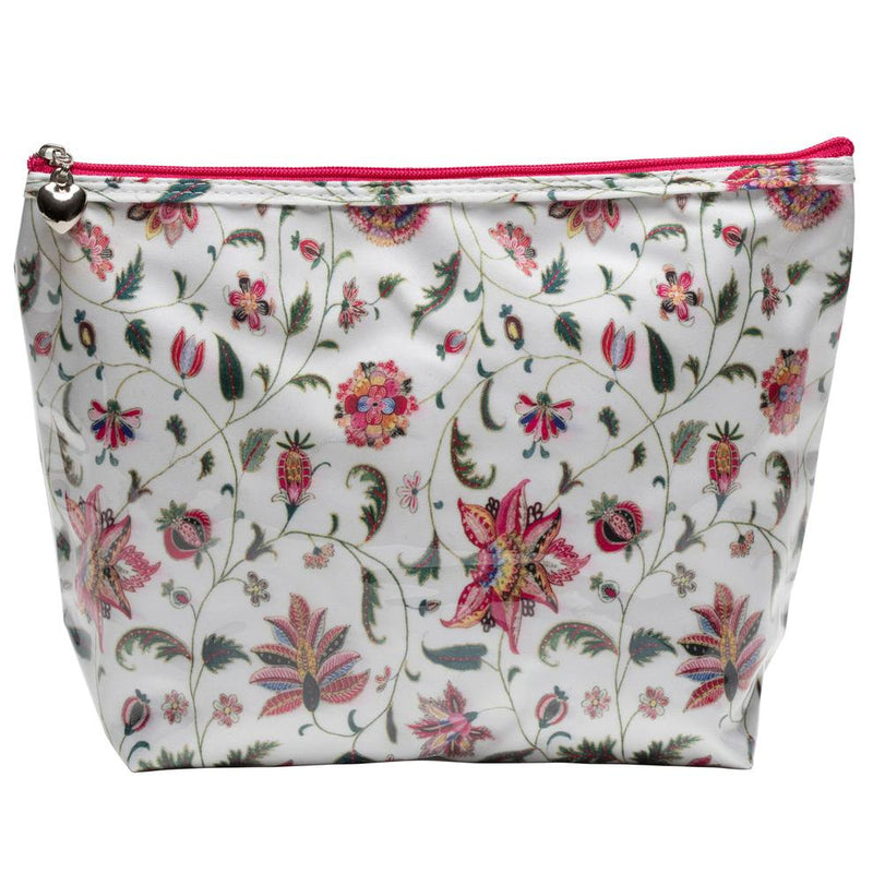 Passion Floral Coated Cosmetic Bag