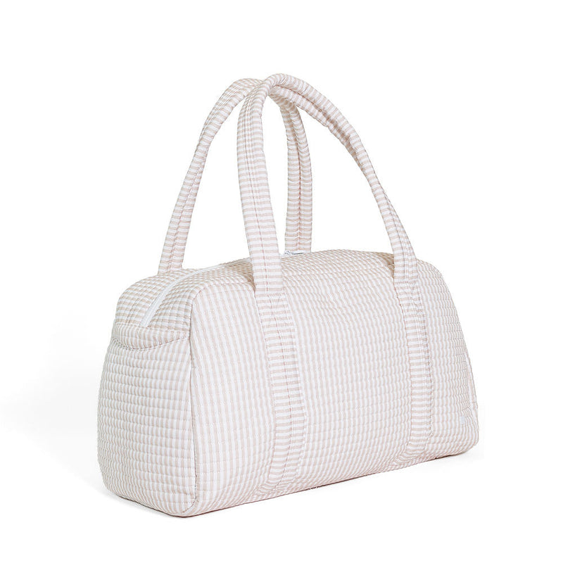 Pimlico Stripe Quilted Duffel - Sand