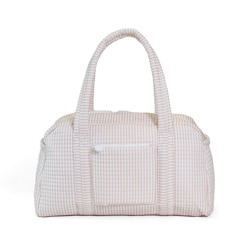 Pimlico Stripe Quilted Duffel - Sand