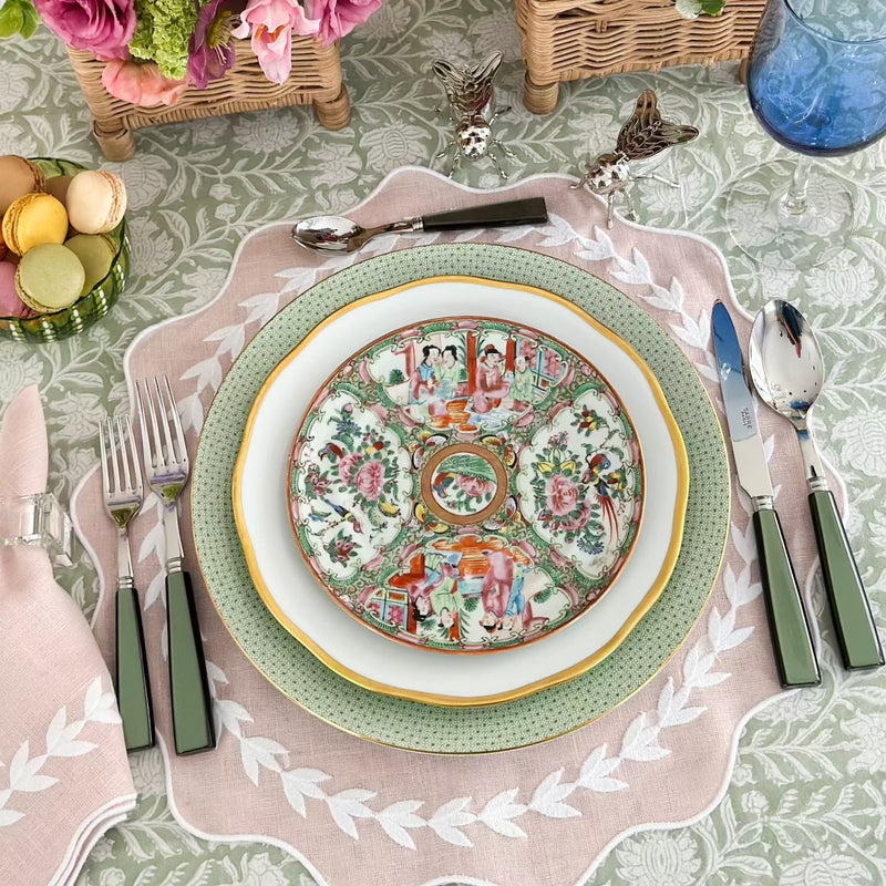 Green Floral Tablecloth