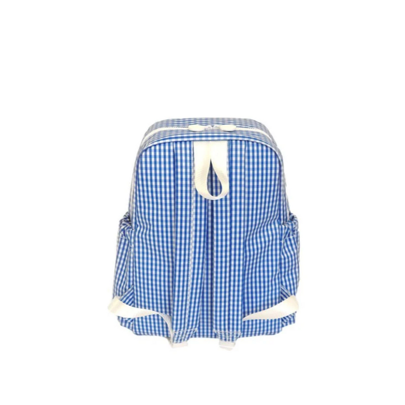 Gingham Coated Backpack - Royal Blue