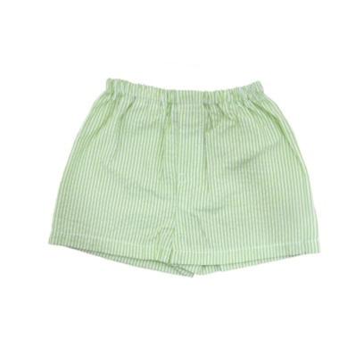 Green Seersucker Shorts