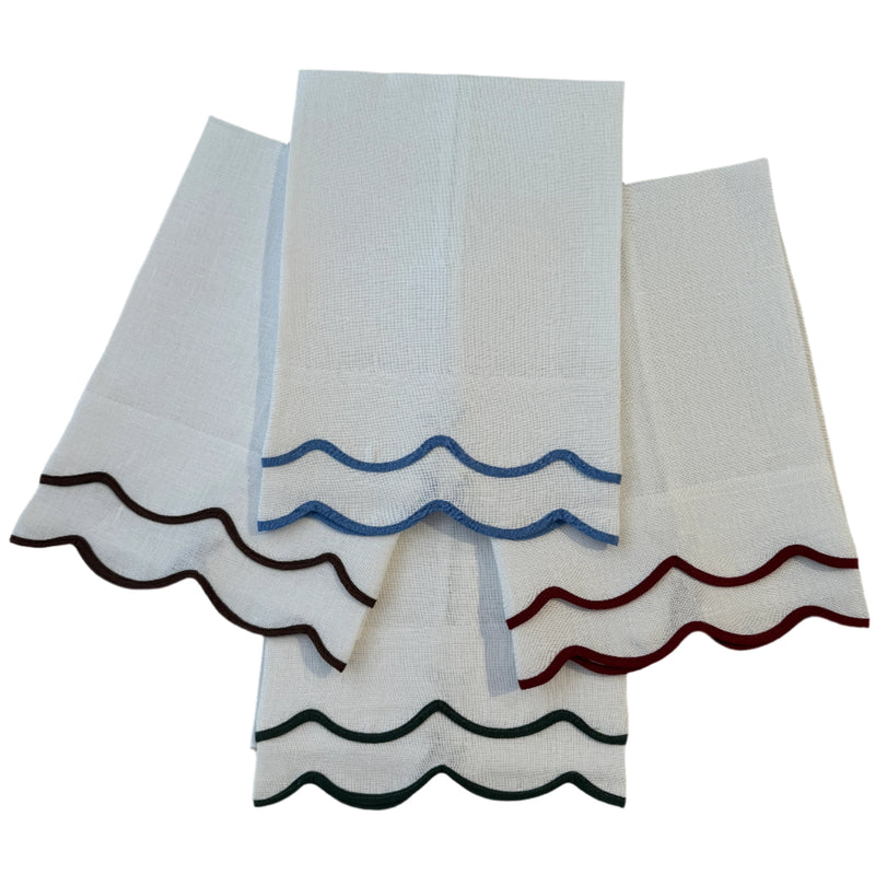 Double Wave Linen Guest Towel