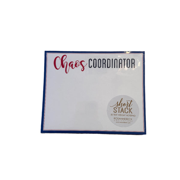 Chaos Coordinator Short Stack Notepad