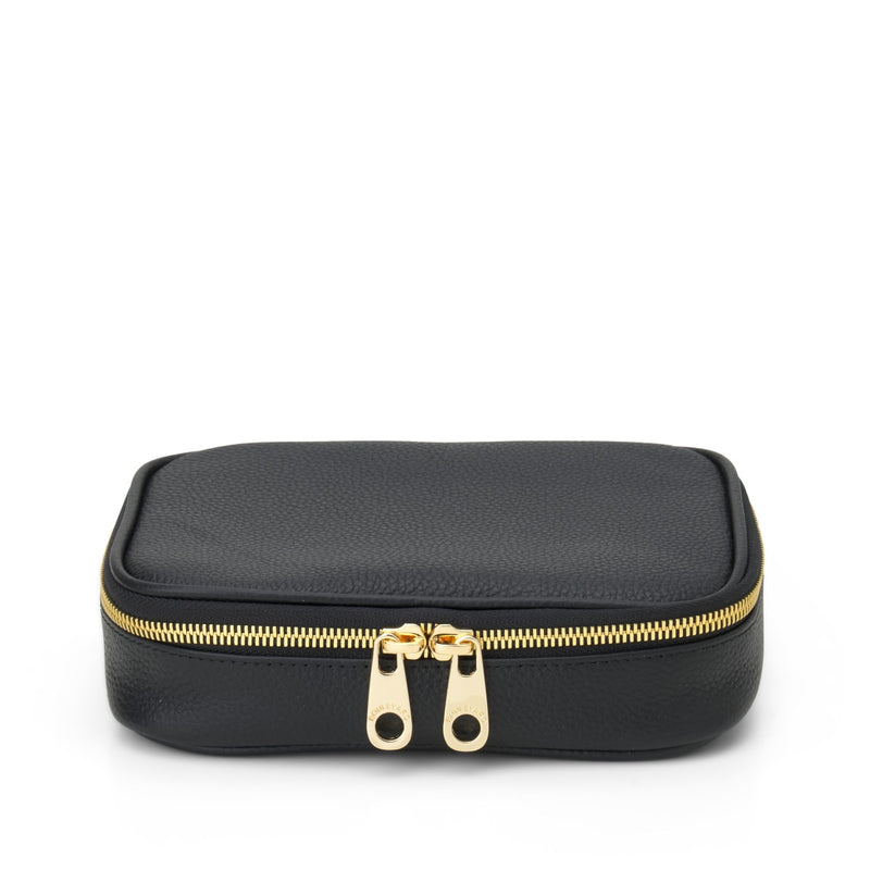 Isabella Jewelry Case - Black Pebbled