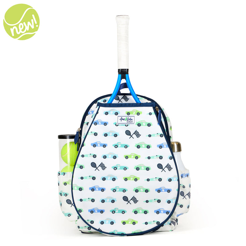 Children's Little Love Tennis Backpack - Racecars