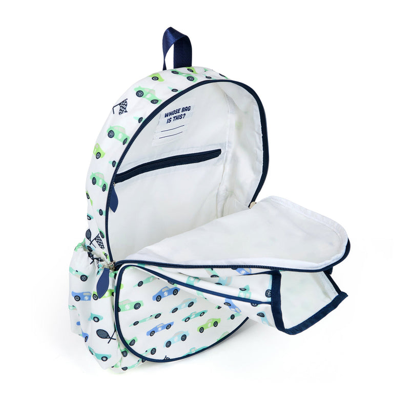 Children's Little Love Tennis Backpack - Racecars