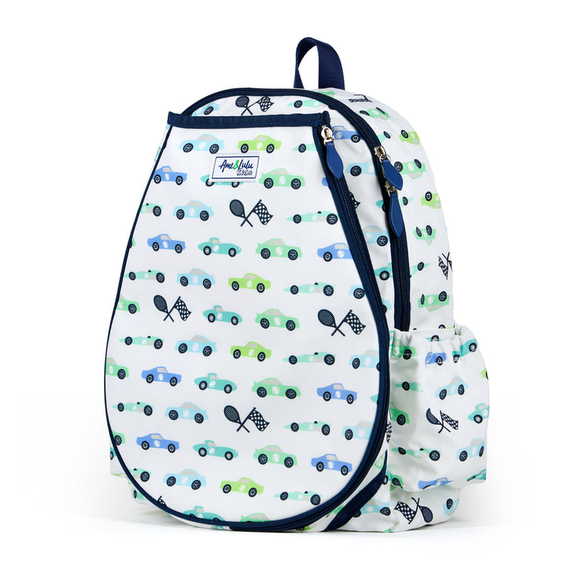 Children's Little Love Tennis Backpack - Racecars