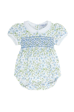 Blue Vines Smocked Bubble