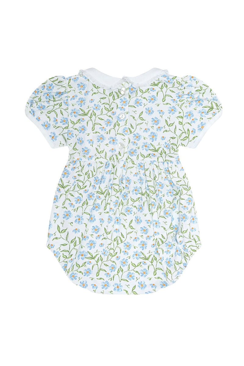 Blue Vines Smocked Bubble