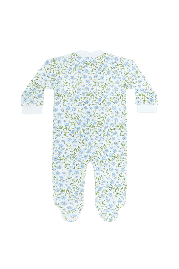 Nellapima Blue Vines Zipper Footie