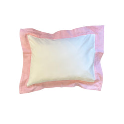 Pink Gingham Boudoir Pillow