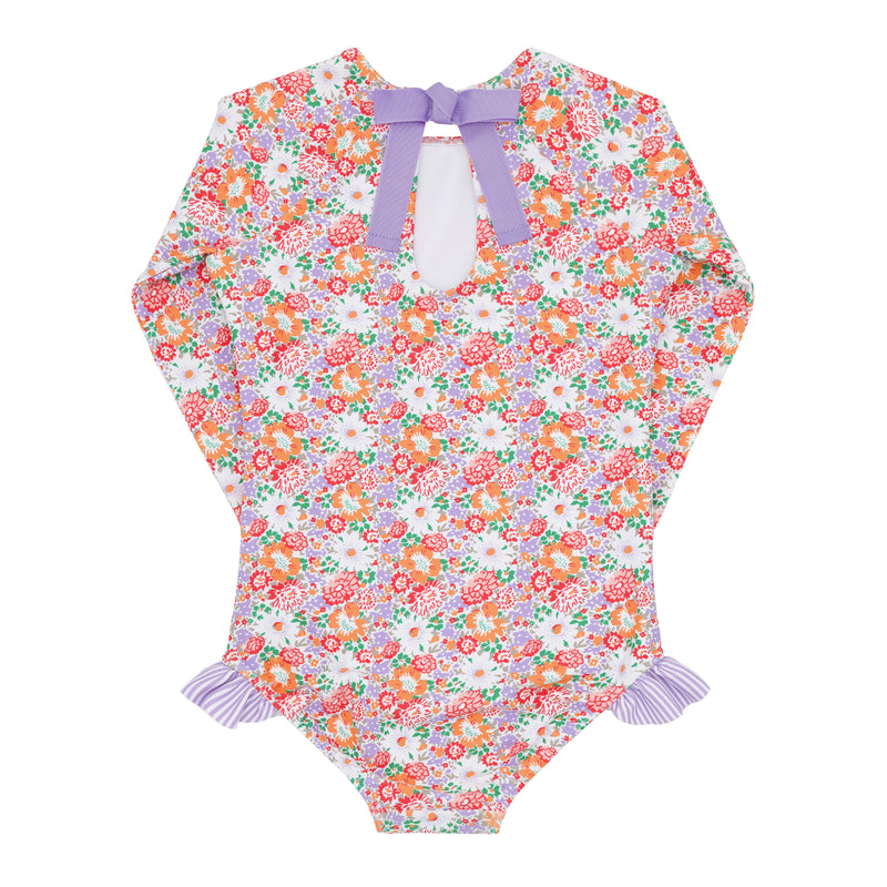 Island Blossom Rashguard One Piece Swimsuit