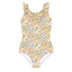 Minnow Liberty of London Elysian Day Ruffle Collar Crossback One Piece Swimsuit