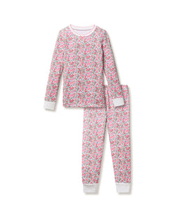 Petite Plume Girl's Fleurs de Rose Pima Pajama Set