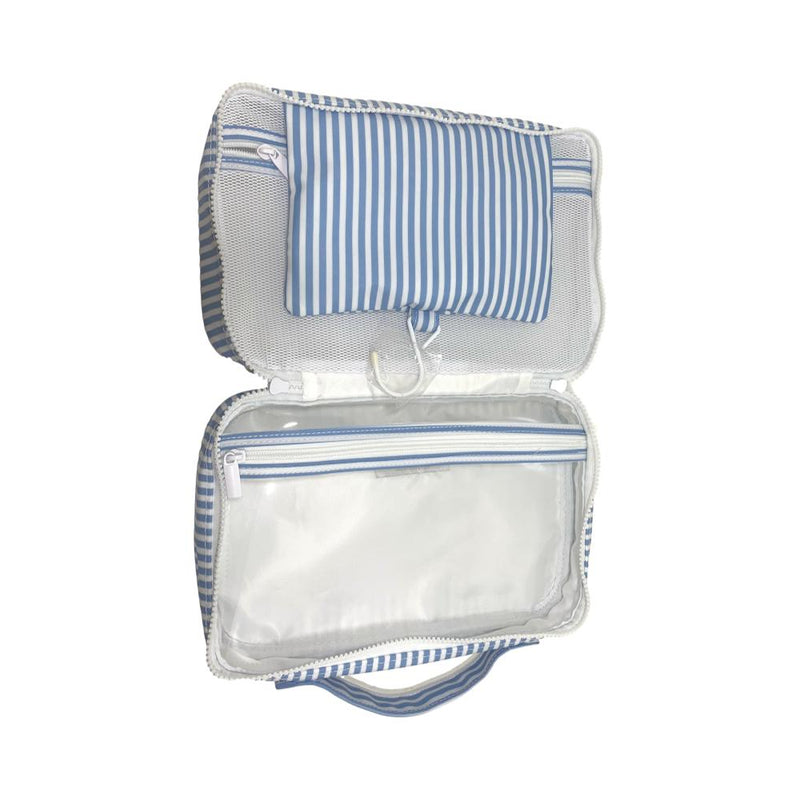 Pimlico Stripe Hanging Toiletry Bag - Chambray