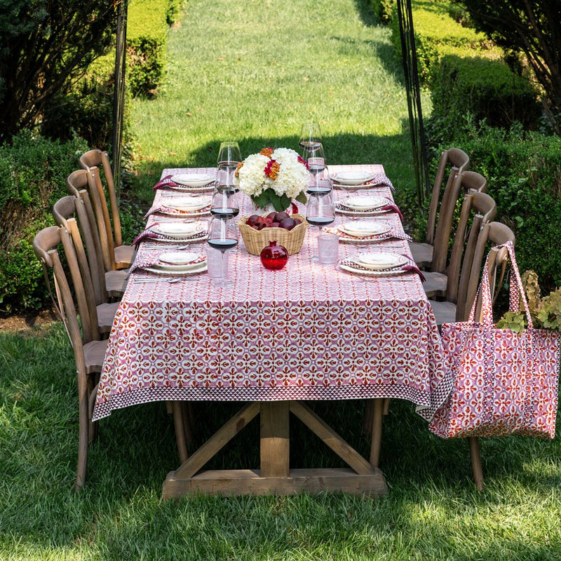 Rose Fleur de Lis Tablecloth