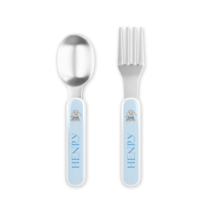 Bunny Blue Tabletop Collection - Fork & Spoon Set