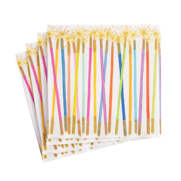 Caspari Party Candles Paper Cocktail Napkins