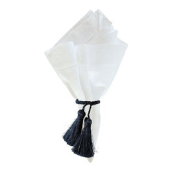 Tassel Napkin Rings Navy