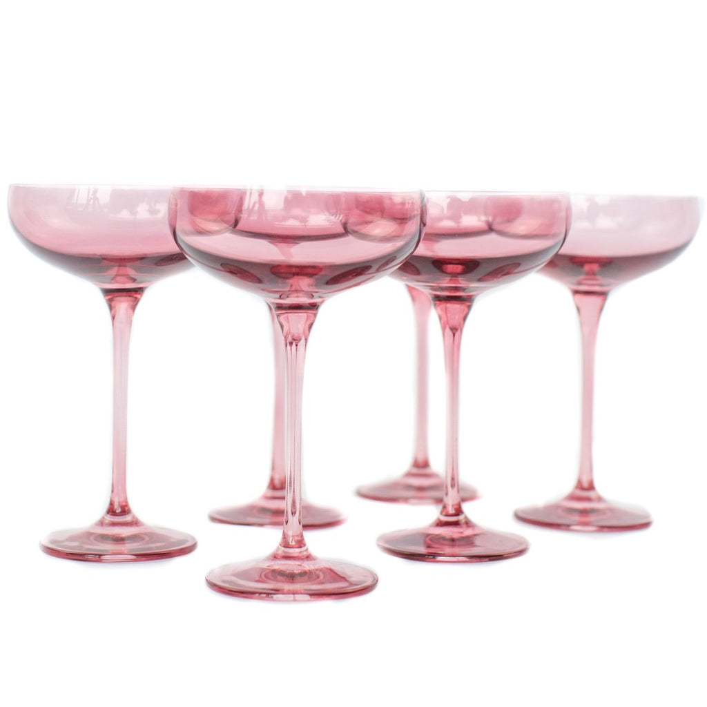 Pink Coupe Glasses  Champagne Glassware - Sister.ly Drinkware