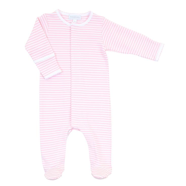 Pink Stripe Footie