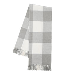 Buffalo Check Throw Blanket - Monogrammable - Light Gray