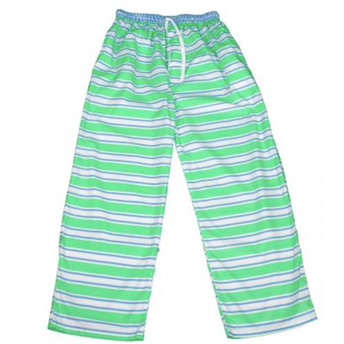 Twill Pajama Pants - Light green/striped - Ladies