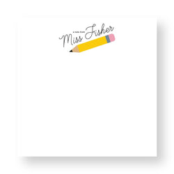 "A Note From" Teacher Notepad with Pencil