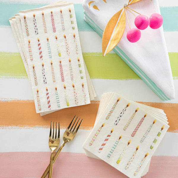 Hester & Cook Birthday Candles Paper Guest Towels