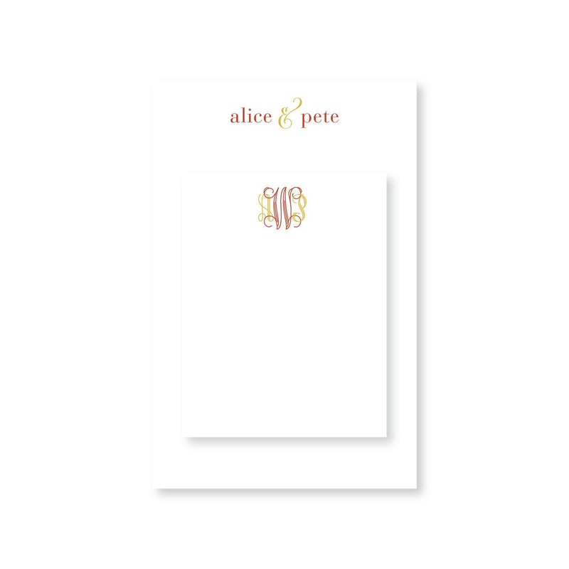 Names & Monogram Partner Pair Notepads