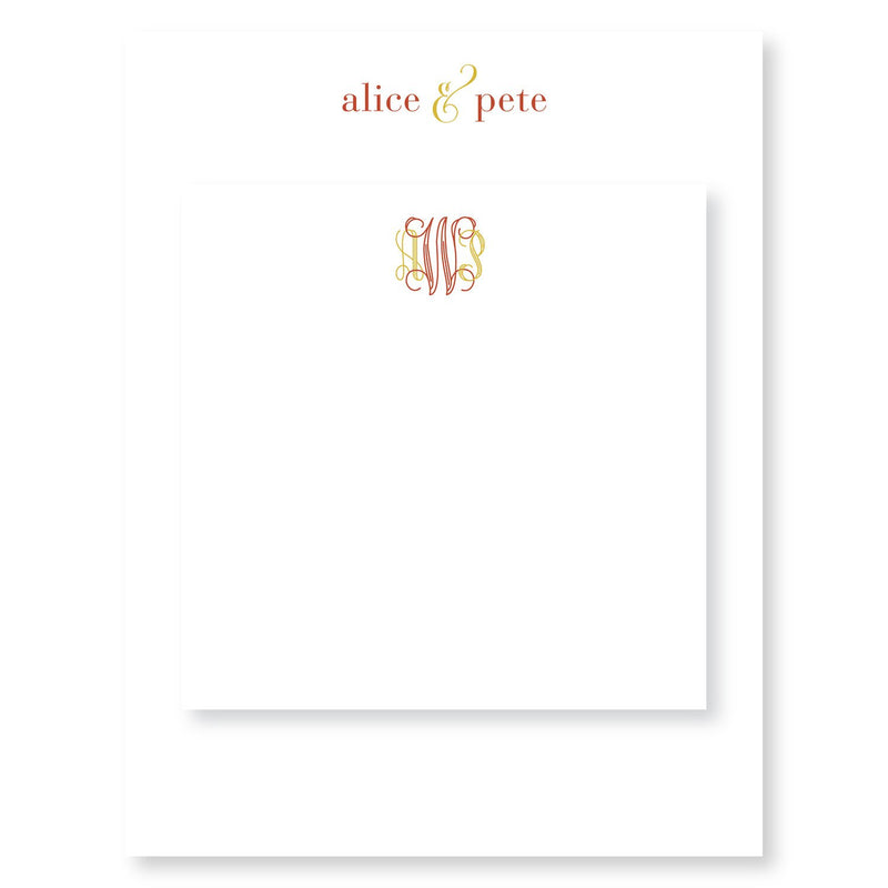 Names & Monogram Partner Pair Notepads