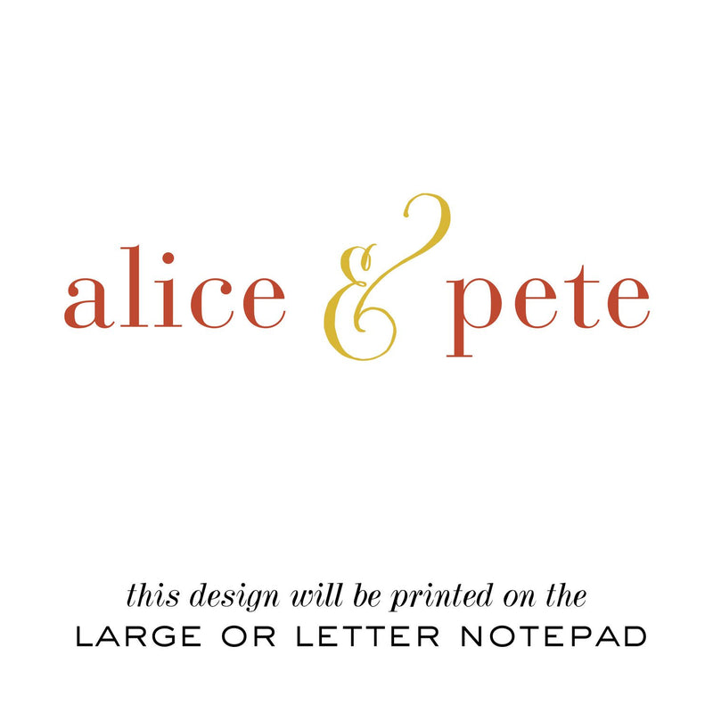 Names & Monogram Partner Pair Notepads