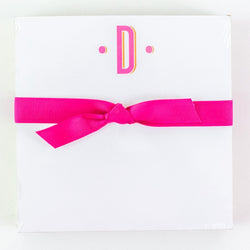 Single Initial Luxe Notepad - D