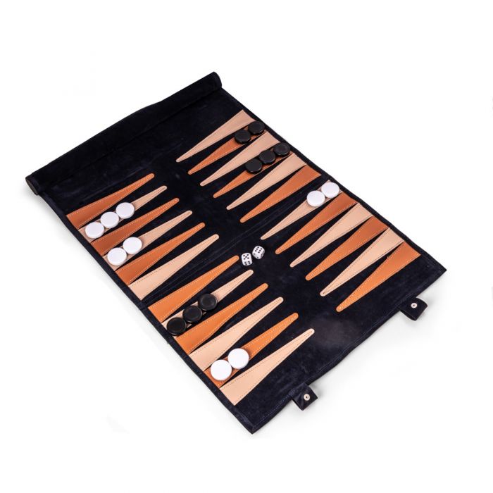 Personalized Leather Travel Backgammon Set