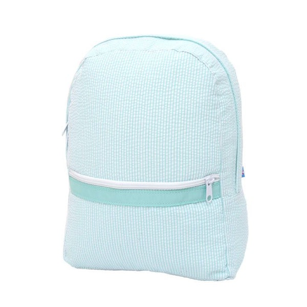 Medium Backpack -  Mint Seersucker
